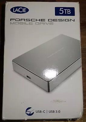 Lacie Porsche Design Mobile 5TB External Hard Drive USB-C (STFD5000400) P9227 • $94.95