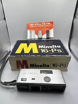 Vintage Minolta-16 Model P Sub-Miniature Film Spy Camera W/ Manual And Box • $35