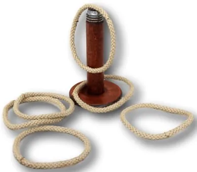 Hoopla Quoits Game Made From Genuine Antique Victorian Spinning Bobbins • £19.75