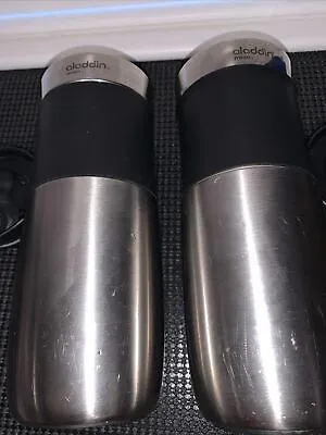 Aladdin Migo(2) Insulated Travel Tumbler Mugs-Aluminum-rubber Grip-Slide Opening • $22.95