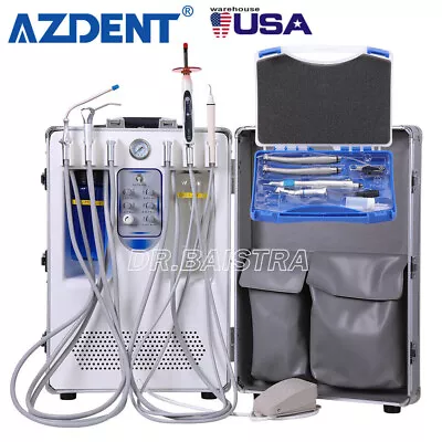 Portable Dental Delivery Unit With Curing Light Ultrasonic Scaler/ Handpiece Kit • $1055.12