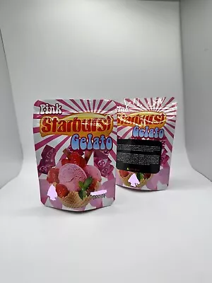 25 Count - 3.5 Gram Mylar Bags - Food Storage Snack Bags (Pink Starburst Gelato) • $9.99