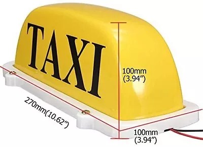 Bright Yellow 12V TAXI Magnetic Cab Sign Light Roof Top Topper Marker Lamp • $17.99