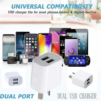 2 Port USB Phone Charger Travel 5V 2A Dual USB Wall Charging AC Adapter AU Plug • $14.49