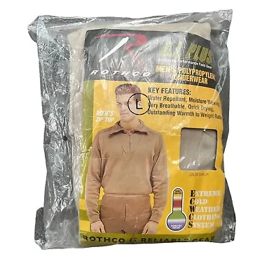 Rothco Extreme Cold Weather Polyester Underwear Zip Top Collar Sand Water Repel • $24.99