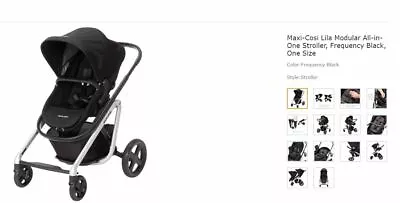 Maxi-Cosi Lila Modular All-in-One Stroller Frequency Black One Size • $195