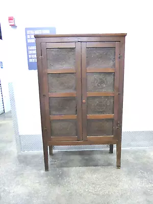 19th C American Pie Safe With Tin Panels Of Star Motif • $2200