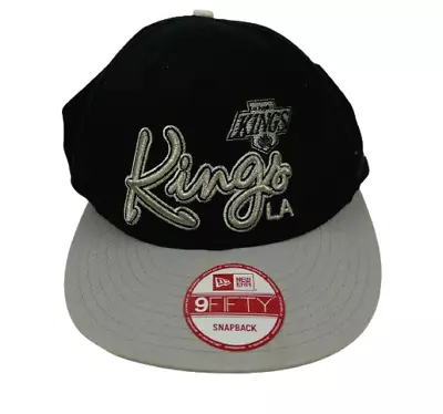 Los Angeles Kings New Era Snapback Hat Cap LA Black Grey Hockey Vintage  • $32