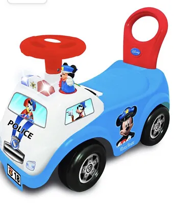 $25 • Buy Kiddieland Disney Mickey Ride On Police Car With Lights & Sounds
