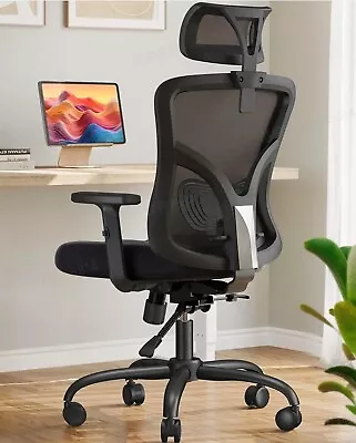 NOBLEWELL Ergonomic Office Chair With Lumbar Support Headrest Armrest Locking • $52.49