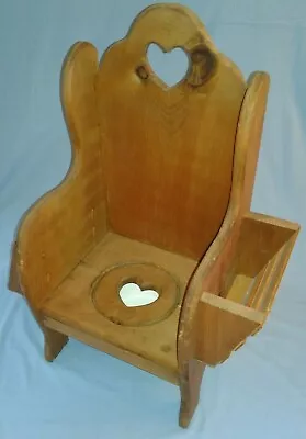 Amish Built Potty Training Chair With Magazine/Book Bin & Toilet Paper Holder • $60