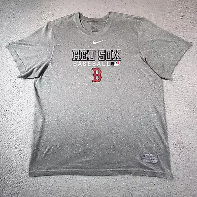 Nike Boston Red Sox T-shirt Mens Medium Gray MLB Baseball Dri-Fit • $14.90