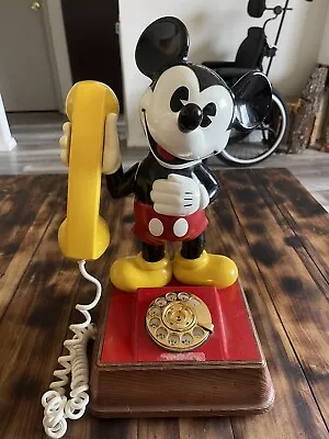 VINTAGE The Mickey Mouse Phone Landline Rotary Dial Telephone 1976 Disney • $130