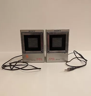 Pair Of Sony APM-090 Amplifier Powered Monitor Speakers Portable Vintage • $51.21