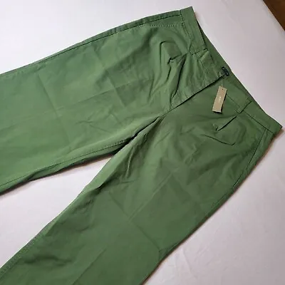 J Crew Womens Size 16 NWT Pleated Capeside Chino Pant Straight Leg Green BP502 • $32.95