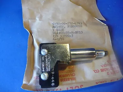 Eastern Micro Switch Pressure 13720-3 Nsn 5930-00-572-4763 Teletype Model 28 • $10.50