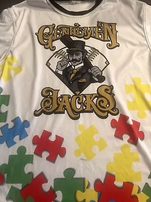 Men’s Custom Softball Jersey - Gentleman Jacks - Autism Awareness - Men L • $0.99