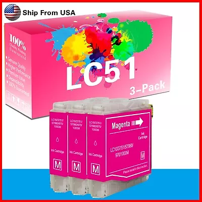 3PK LC51 LC-51 Ink Cartridge For DCP-130C MFC-240C Printer • $7.99