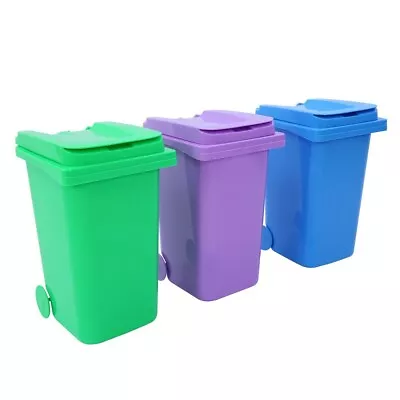 6 X SMALL WHEELIE BINS 6L 22X18X32CM 3 ASSTD Colours Stationary Toy Storage Tub • $79.95