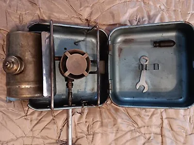 Vintage Optimus 8R Stove In Case Blue Camping Hunting Backpacking Swedish Made • $95