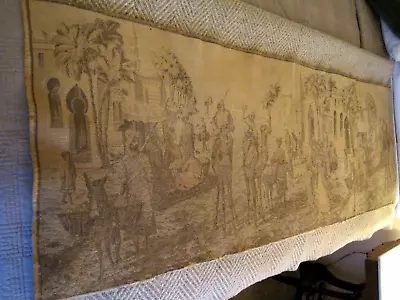 Vintage Middle Eastern Scene - Long Tapestry 54''x18'' - Good Condition • $65