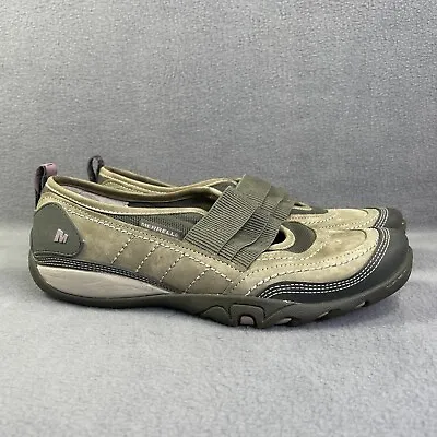 Merrell Womens Size 8 Mimosa Dusty Olive Slip On Hiking Travel Shoes J68160 • $28