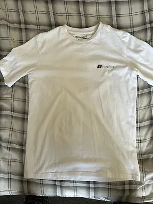 £18 • Buy Berghaus Mens T-Shirt Organic Cotton White Large With Rear Logo