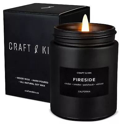 Scented Candles For Men | Spring Candles Smokey Fireside Scented Candle | Ar... • $34.32