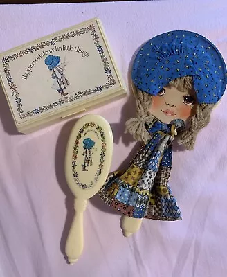 Holly Hobbie A Smile Reflects A Happy Heart - Hair Brush Box & Hand Mirror. • £9.99