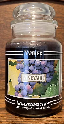 Yankee Candle Vineyard 22oz Large Jar New Black Label Retired Black Band • £53.08