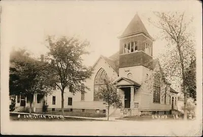 RPPC OnawaIA Christian Church Monona County Iowa Carroll Post Card Co. Postcard • $19.99