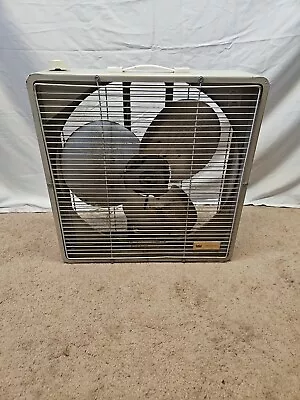 Vintage GAMBLES CORONADO 3 Speed Metal Box Fan 3 Metal Blade Fan • $84