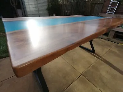 Dining Table (walnut With Blue Epoxy Resin) SALE!!!  • £600