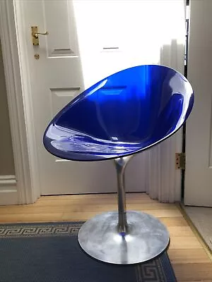 Eros Swivel Blue Chair By Philippe Starck For Kartell 90s Rare Modern Designer • $650