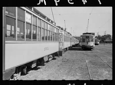 Streetcars In Car Yard Minneapolis Minnesota 1940s Old Photo • $5.55