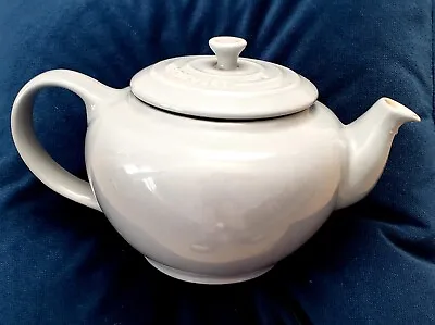 LE CREUSET Glazed Classic Teapot 6-1. Grey. 1L.  VGC • £14.99