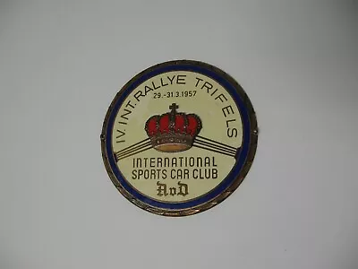 1957 4th Annual  International Sports Car Club Rallye Trifels Badge-E F Wiedmann • $181.99