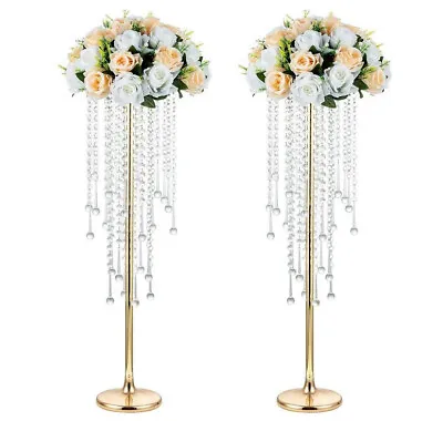 Nuptio Centerpieces For Wedding Table Vases - 2 Pcs 75cm Tall Gold Flower Vase • £33