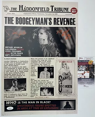 DON SHANKS Signed 12x18 Poster HALLOWEEN 5 Newspaper Revenge Michael Myers JSA • $129.99