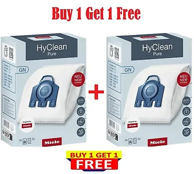 Buy 1 Get 1 Miele HyClean GN 3D Efficiency Dust Bags For Bagged Vacuum Cleaners • £43.99