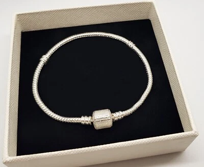 $29.49 • Buy Edles Bettel Armband - 925 SILBER Pandora Charm Anhänger Clip Sicherheitskette