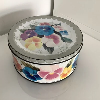 £5.20 • Buy Rare Vintage 1960s Mackintosh Quality Street Sweet Tin. Floral Pansies Round 7”