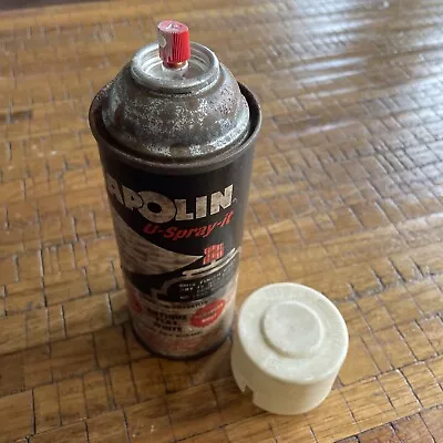 Vintage Sapolin Antique Flat White Paper Label Spray Paint Can 1/2 Full • $34.99