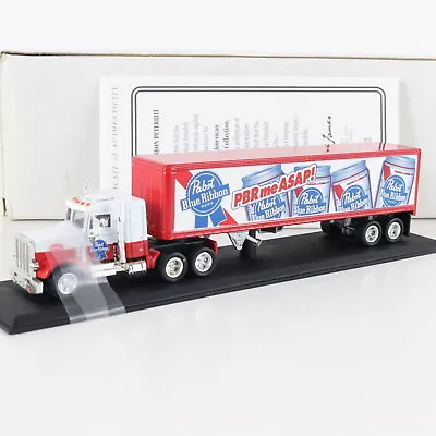 Peterbilt Tractor Trailer Pabst Blue Ribbon Brewmasters Matchbox 1:100 CCY06-m • $25