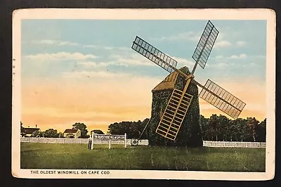 Vintage Postcard The Oldest Windmill On Cape Cod Mass. • $5.69