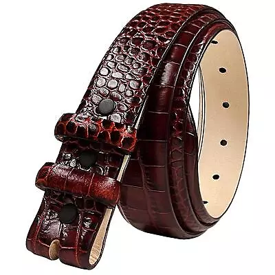 Italian Calfskin Genuine Leather Dress Belt Strap With Snaps 1-1/4 (32mm) Wide • $21.95