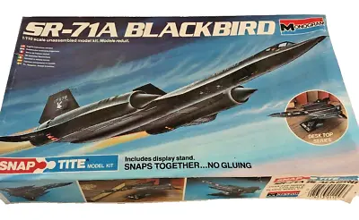 Monogram Snap-Tite SR-71A Blackbird 1/110 Scale Model Kit #1109 Built Up • $25.95