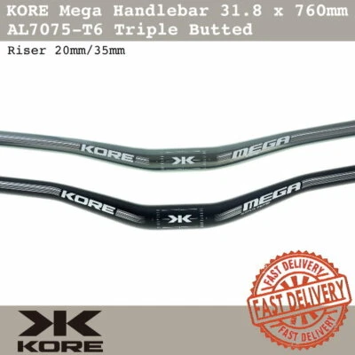 $45.90 • Buy KORE Mega MTB Bike Handlebar 31.8x760mm AL7075-T6 Triple Butted Riser 20mm/35mm
