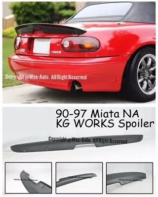 Kg Works Style Rear Wing Trunk Spoiler For Mazda Miata 90-97 Na Mx5 Kit Mk1 • $3139.99