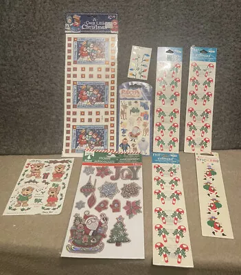 Vintage Mrs. Grossman's FMI Etc Stickers 80s 90s Christmas  LOT Santa Canes • $16.99